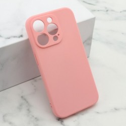 Futrola za iPhone 15 Pro leđa Soft silikon - roza