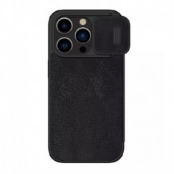 Futrola za iPhone 15 Pro Max preklop bez magneta bez prozora Nillkin Qin Pro - crna