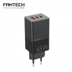 Kućni punjač glava/adapter (bez kabla) Fantech Cwg301 brzi (65W | 1xUSB/2xType C) - crna