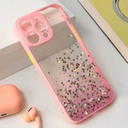 Futrola za iPhone 15 Pro Max leđa Frame glitter - roza