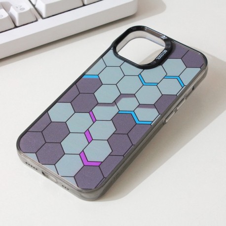 Futrola za iPhone 14 leđa Honeycomb color - siva