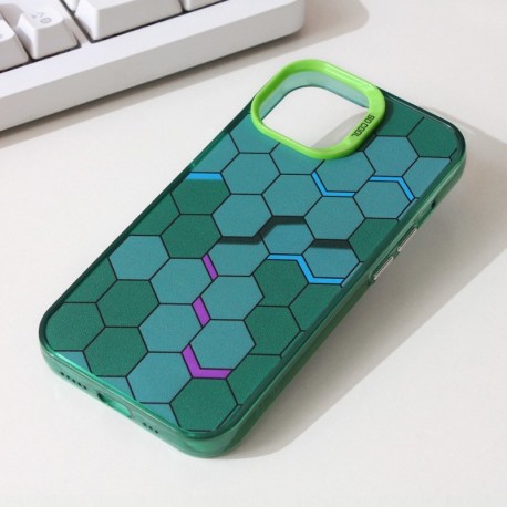 Futrola za iPhone 15 leđa Honeycomb color - zelena