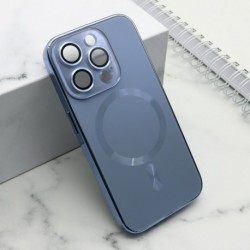 Futrola za iPhone 15 Pro leđa Elegant metal MagSafe - svetlo plava