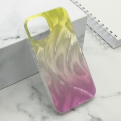 Futrola za iPhone 15 leđa Ice glow - žuto-roza