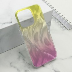 Futrola za iPhone 15 Pro leđa Ice glow - žuto-roza