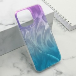 Futrola za iPhone 15 Pro Max leđa Ice glow - lila-tirkiz