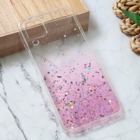 Futrola za Huawei P40 Lite/Nova 6 SE/Nova 7i leđa silikon Glitter - roza