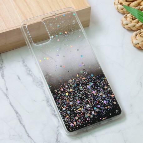 Futrola za Samsung Galaxy A51 leđa silikon Glitter - crna