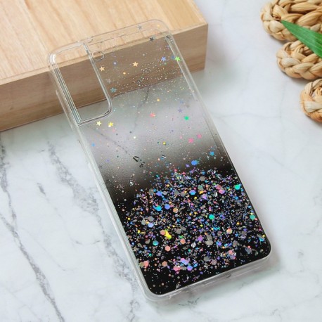 Futrola za Samsung Galaxy S21 5G leđa silikon Glitter - crna