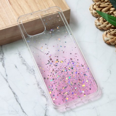 Futrola za Xiaomi Redmi A1/A1 Plus/A2/A2 Plus leđa silikon Glitter - roza