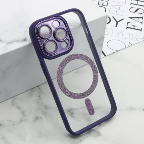 Futrola za iPhone 14 Pro leđa Diamond MagSafe - ljubičasta