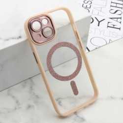 Futrola za iPhone 15 leđa Diamond MagSafe - roza
