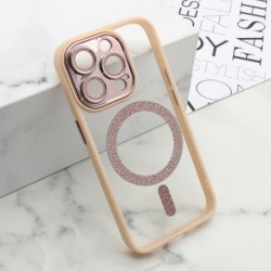 Futrola za iPhone 15 Pro leđa Diamond MagSafe - roza