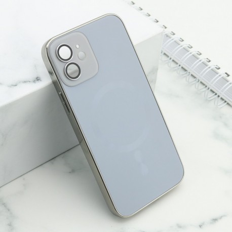 Futrola za iPhone 12/12 Pro leđa Elegant metal MagSafe - siva