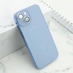 Futrola za iPhone 14 leđa Elegant metal MagSafe - svetlo plava