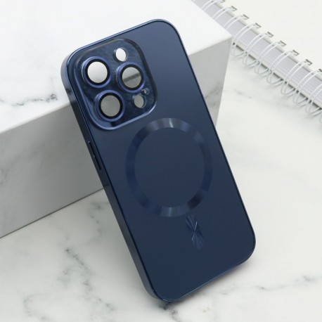 Futrola za iPhone 14 Pro leđa Elegant metal MagSafe - plava