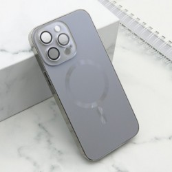 Futrola za iPhone 14 Pro Max leđa Elegant metal MagSafe - siva
