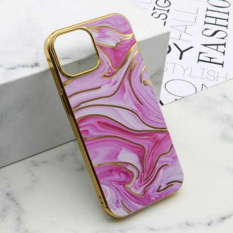 Futrola za iPhone 15 leđa Marble - roza