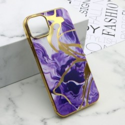 Futrola za iPhone 15 Plus leđa Marble - ljubičasta