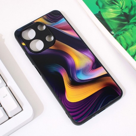 Futrola za Xiaomi Redmi Note 13 4G leđa Abstract 2 - tamno ljubičasta