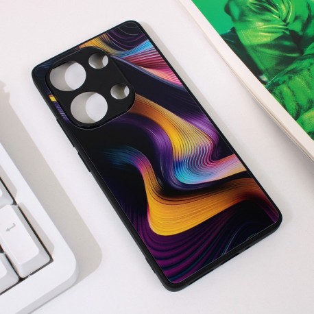 Futrola za Xiaomi Redmi Note 13 Pro 4G leđa Abstract 2 - tamno ljubičasta