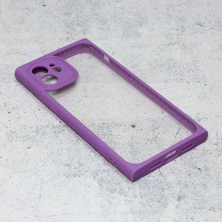 Futrola za iPhone 12/12 Pro leđa Candy frame - ljubičasta