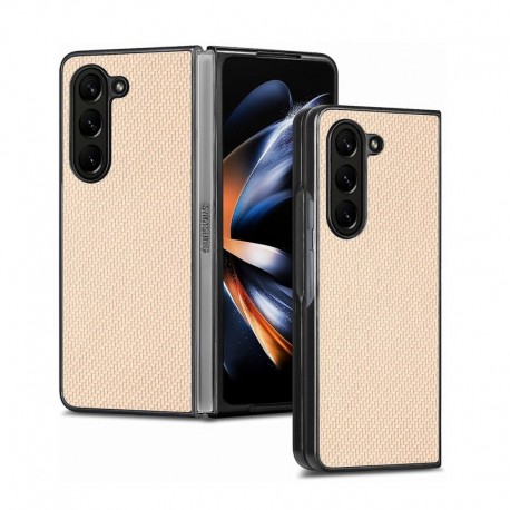 Futrola za Samsung Galaxy Z Fold 5/Fold5 preklop bez magneta sa prozorom Folding - zlatna