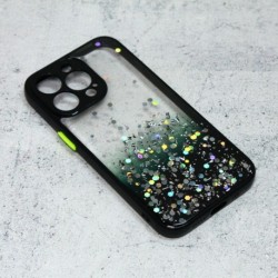 Futrola za iPhone 13 Pro leđa Frame glitter - crna