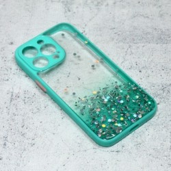 Futrola za iPhone 13 Pro leđa Frame glitter - tirkizna