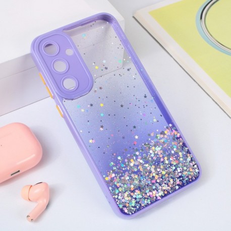 Futrola za Samsung Galaxy A35 leđa Frame glitter - ljubičasta