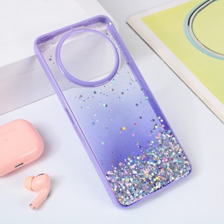 Futrola za Xiaomi Redmi A3/A3x/Poco C61 leđa Frame glitter - ljubičasta