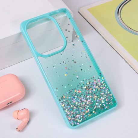 Futrola za Xiaomi Redmi Note 13 Pro 4G leđa Frame glitter - tirkizna