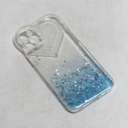 Futrola za iPhone 12 Pro Max leđa Heart glitter - plava