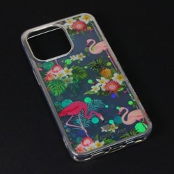 Futrola za iPhone 13 Pro leđa Plating SIMD - flamingosi