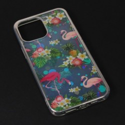 Futrola za iPhone 13 Pro Max leđa Plating SIMD - flamingosi