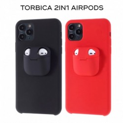 Futrola za iPhone 6/6s leđa + futrola za Airpods (2u1) - crna