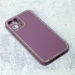 Futrola za iPhone 12/12 Pro leđa Diamond frame - ljubičasta