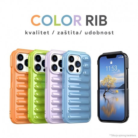 Futrola za iPhone 11 leđa Color rib - crna