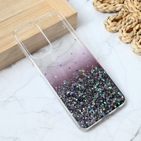 Futrola za Samsung Galaxy A23 leđa silikon Glitter - crna