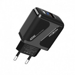 Kućni punjač glava/adapter (bez kabla) (45W | 1xUSB/1xType C) HC98 crna