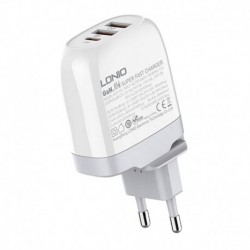 Kućni punjač za Type C na Type C (65W | 2xUSB/1xType C) Ldnio A3511q bela