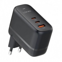 Kućni punjač za Type C na Type C (65W | 2xUSB/1xType C) Ldnio Q366 crna