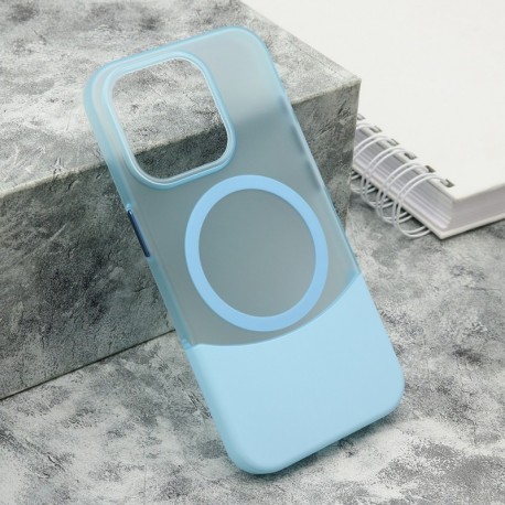 Futrola za iPhone 15 Pro leđa Puzzle MagSafe - plava