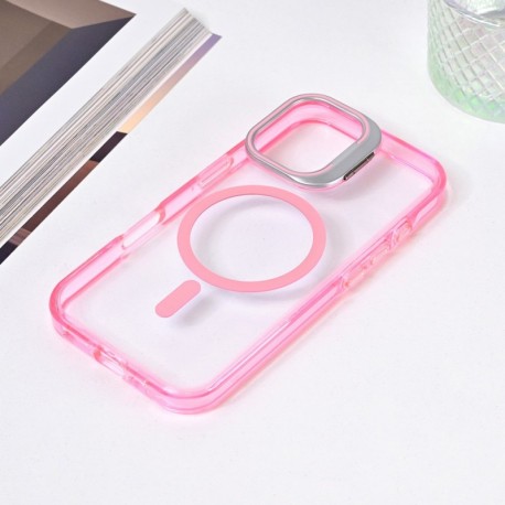 Futrola za iPhone 16 leđa MagSafe transparent - pink