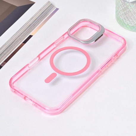 Futrola za iPhone 16 Plus leđa MagSafe transparent - pink