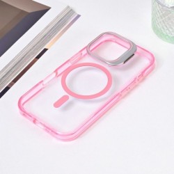 Futrola za iPhone 16 Pro leđa MagSafe transparent - pink