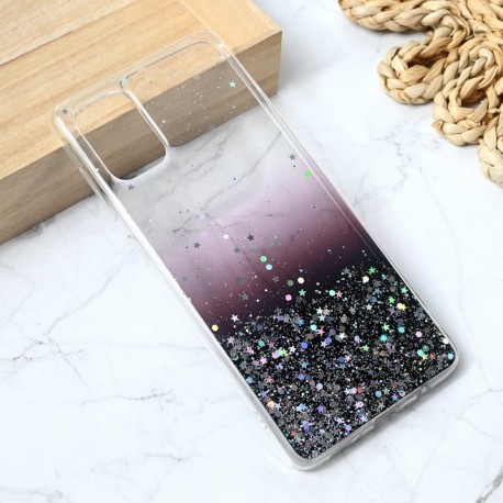 Futrola za Samsung Galaxy A71 leđa silikon Glitter - crna