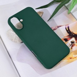 Futrola za iPhone 16 Plus leđa Soft velvet - tamno zelena