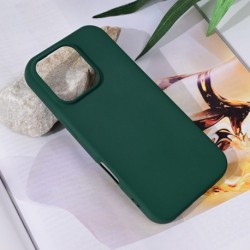 Futrola za iPhone 16 Pro leđa Soft velvet - tamno zelena