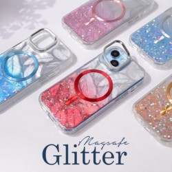 Futrola za iPhone 11 leđa MagSafe glitter - crvena